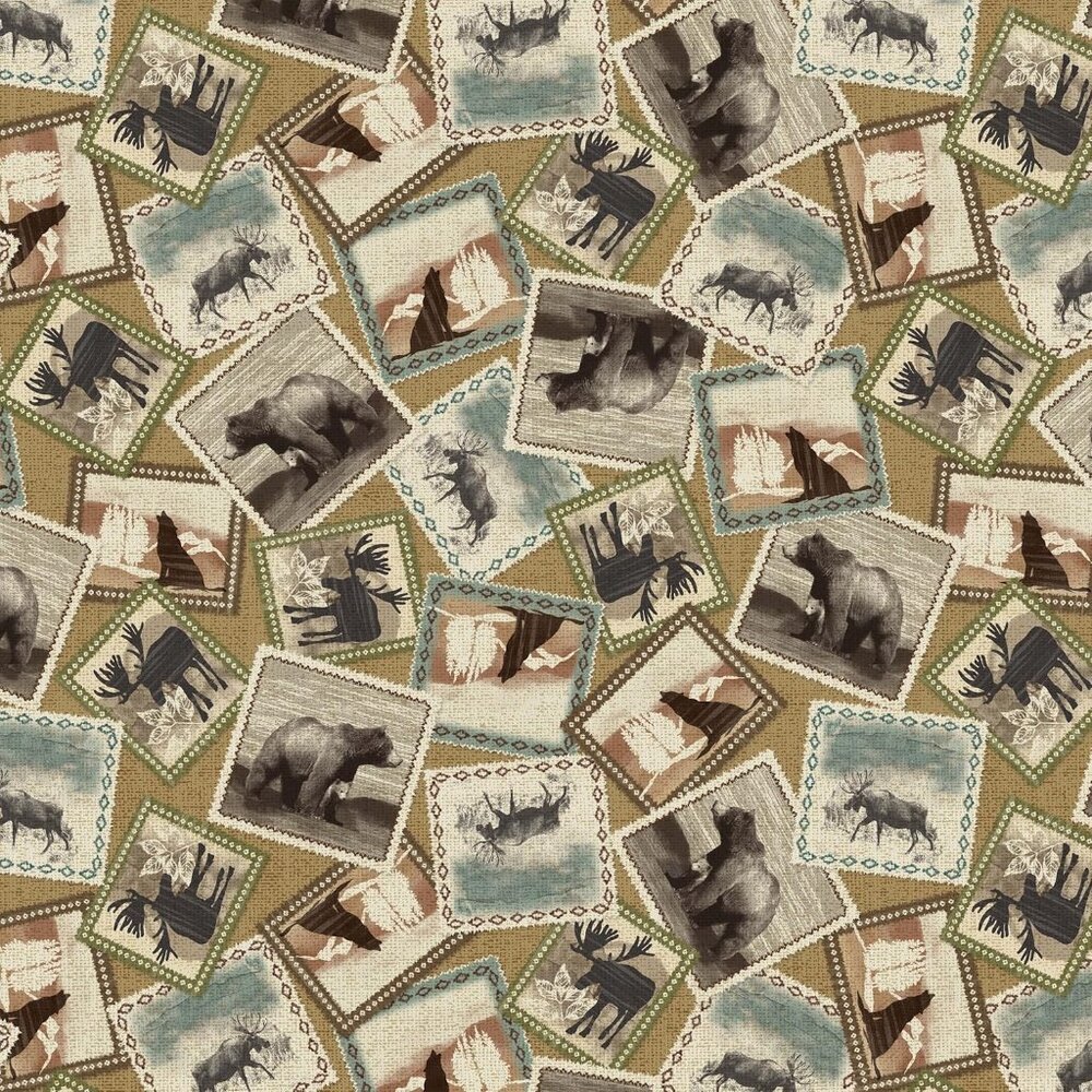 3yd (up to 12 yds UNCUT available) Michael Miller Fabric Wild Pictures, …